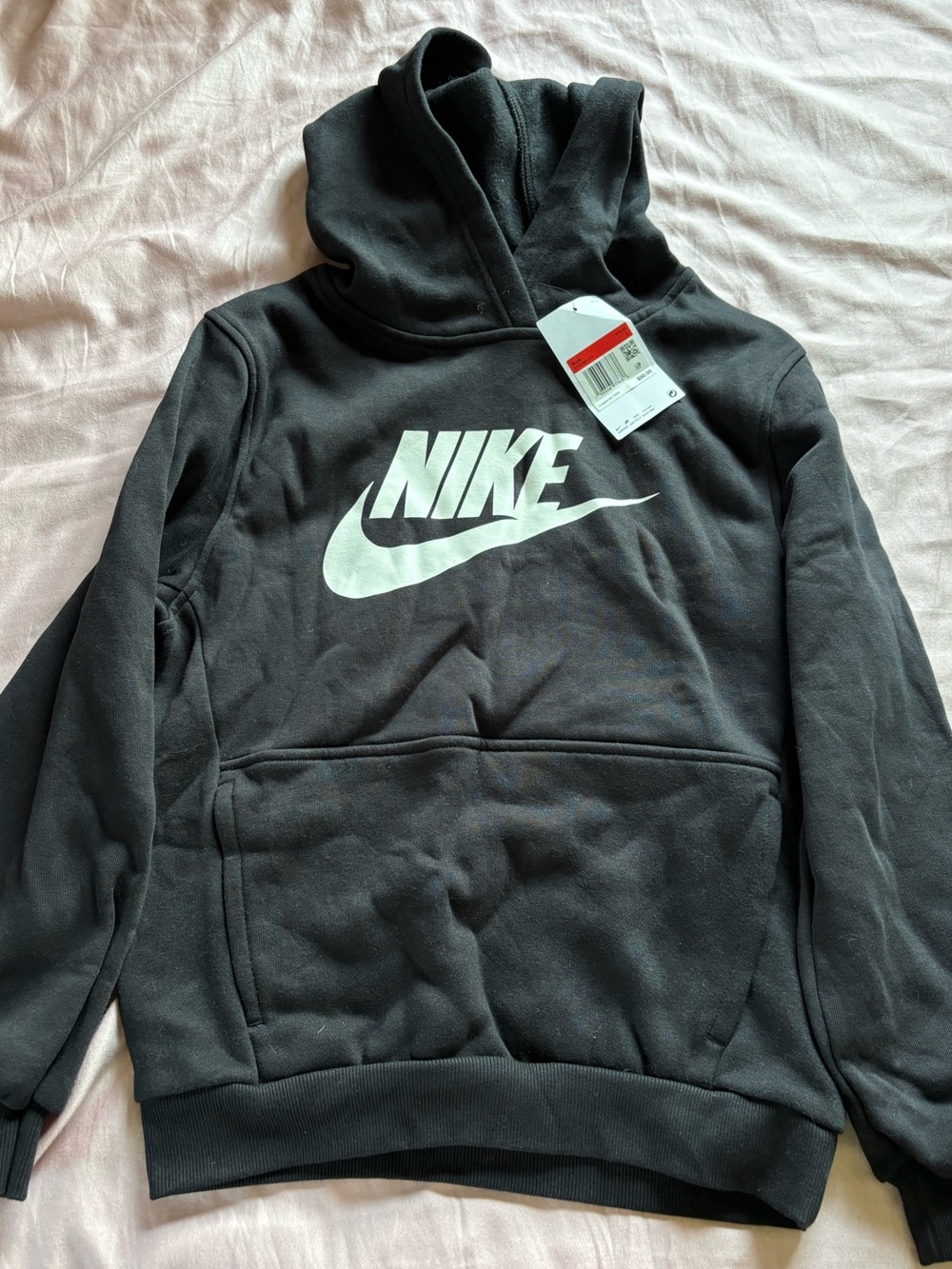 Nike Black Hoodie with White Logo